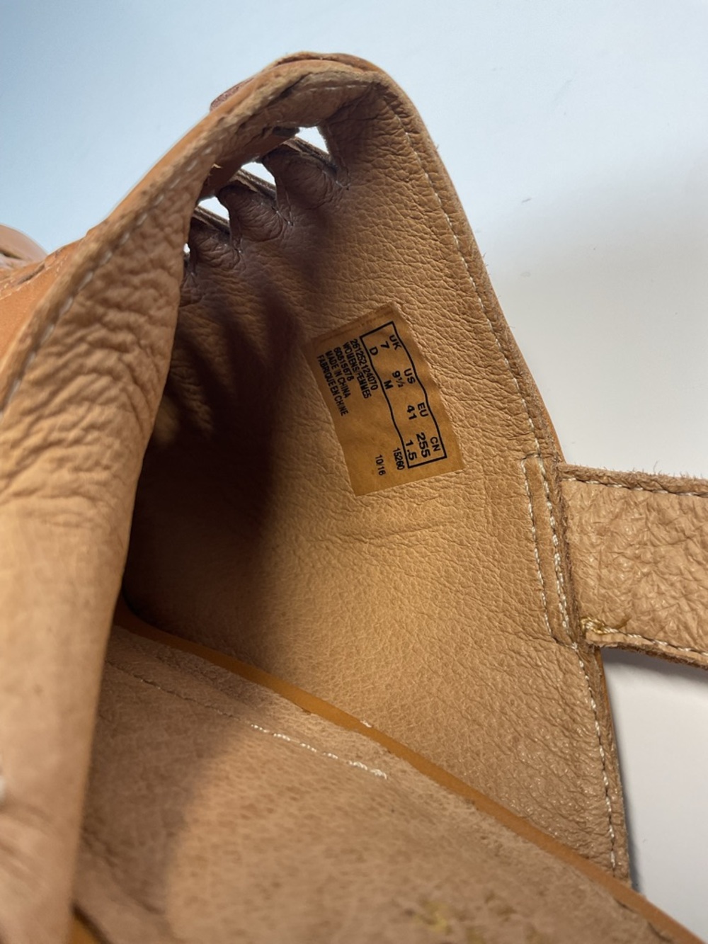 Clarks Leather Slingback Heels Tan Open Toe Comfort Sandals Women’s 9.5 - Picture 9 of 10